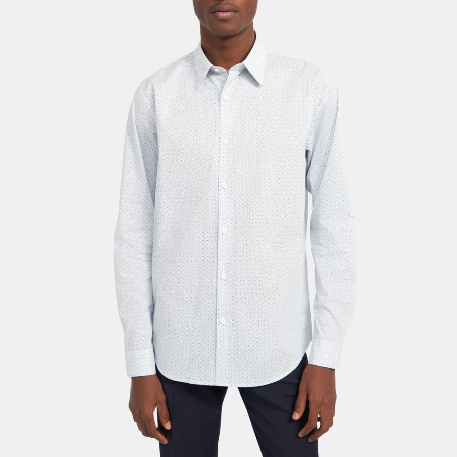 Men Theory Outlet | Standard-Fit Shirt In Dot Print Lagos Multi