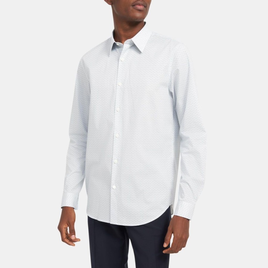 Men Theory Outlet | Standard-Fit Shirt In Dot Print Lagos Multi