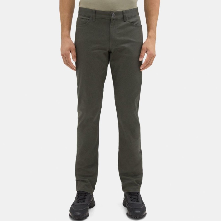 Men Theory Outlet | Five-Pocket Pant In Stretch Cotton Twill Thyme