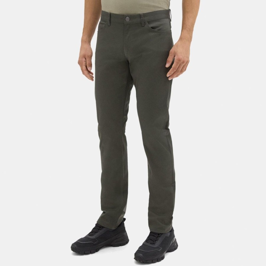 Men Theory Outlet | Five-Pocket Pant In Stretch Cotton Twill Thyme