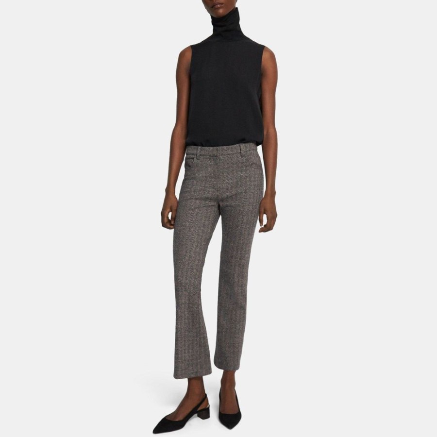 Women Theory Outlet | 5-Pocket Flare Pant In Wool-Blend Knit Multi