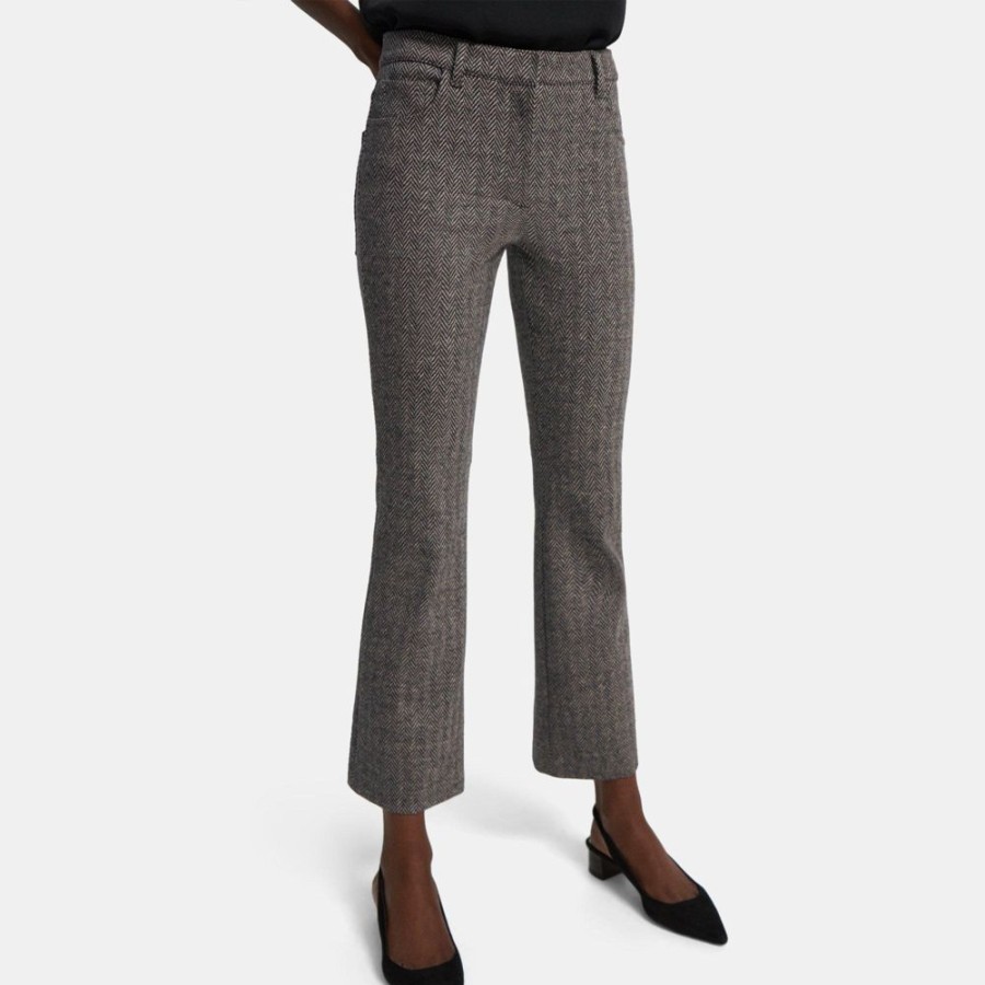 Women Theory Outlet | 5-Pocket Flare Pant In Wool-Blend Knit Multi