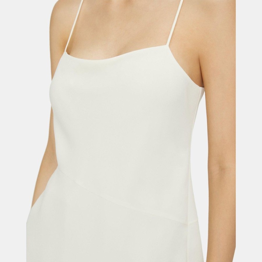 Women Theory Outlet | Draped Camisole In Recycled Georgette Ivory