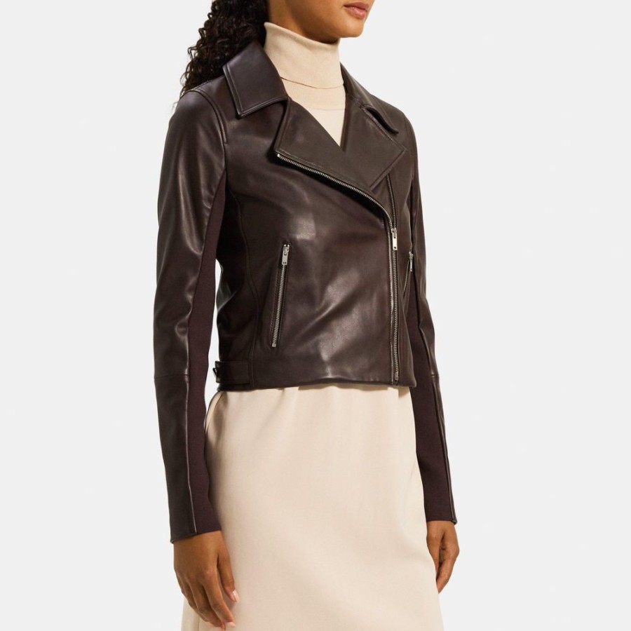 Women Theory Outlet | New Moto Jacket In Leather