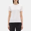 Women Theory Outlet | Crewneck Tee In Organic Cotton White