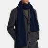 Men Theory Outlet | Camden Scarf In Ribbed Cashmere Light Baltic