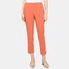 Women Theory Outlet | Slim Cropped Pull-On Pant In Linen-Blend Papaya