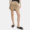 Women Theory Outlet | Easy Pull-On Short In Crushed Satin Mesa