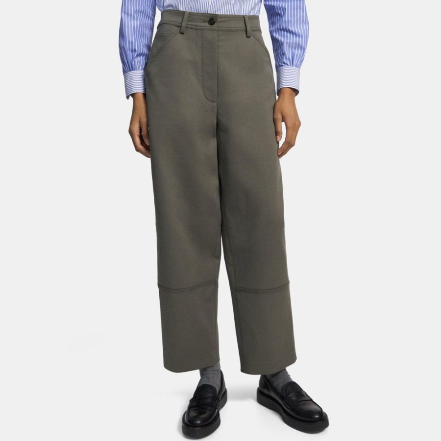 Women Theory Outlet | Cotton-Wool Twill Five-Pocket Pant Soft Sage