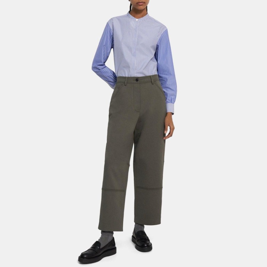 Women Theory Outlet | Cotton-Wool Twill Five-Pocket Pant Soft Sage