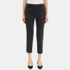 Women Theory Outlet | Slim Cropped Pant In Double-Knit Jersey Charcoal Mel/Oat Mel