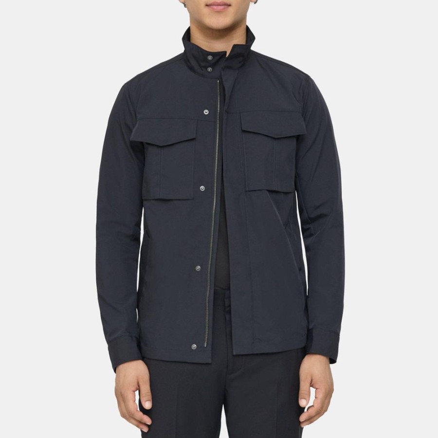 Men Theory Outlet | Utility Jacket In Poly Canvas Ink