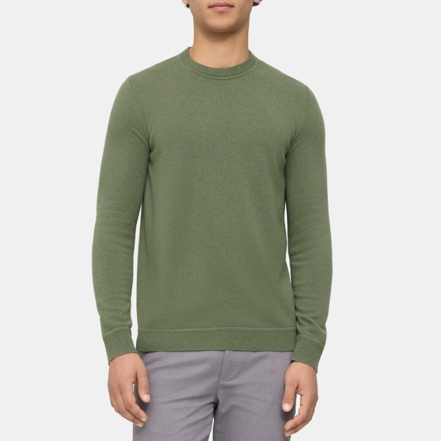 Men Theory Outlet | Crewneck Sweater In Cashmere Light Avocado