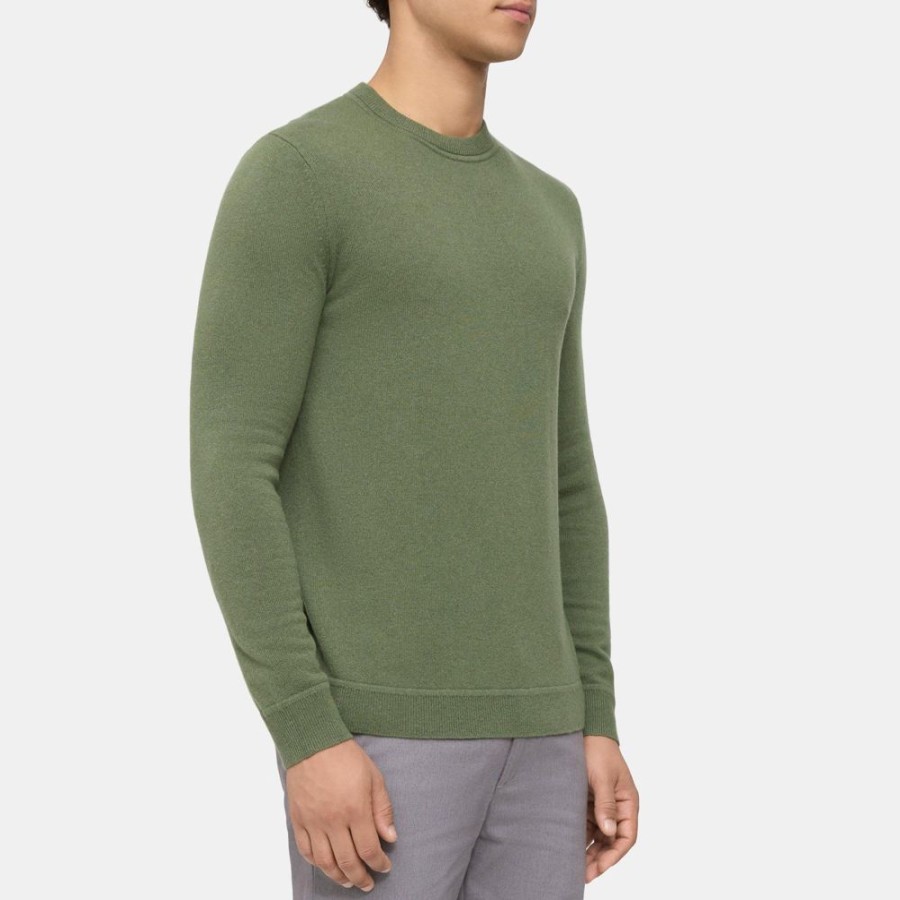 Men Theory Outlet | Crewneck Sweater In Cashmere Light Avocado