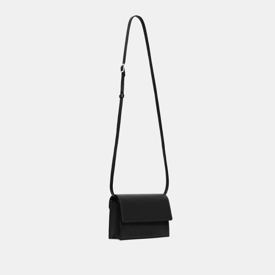 Women Theory Outlet | Shoulder Box Bag In Leather Black