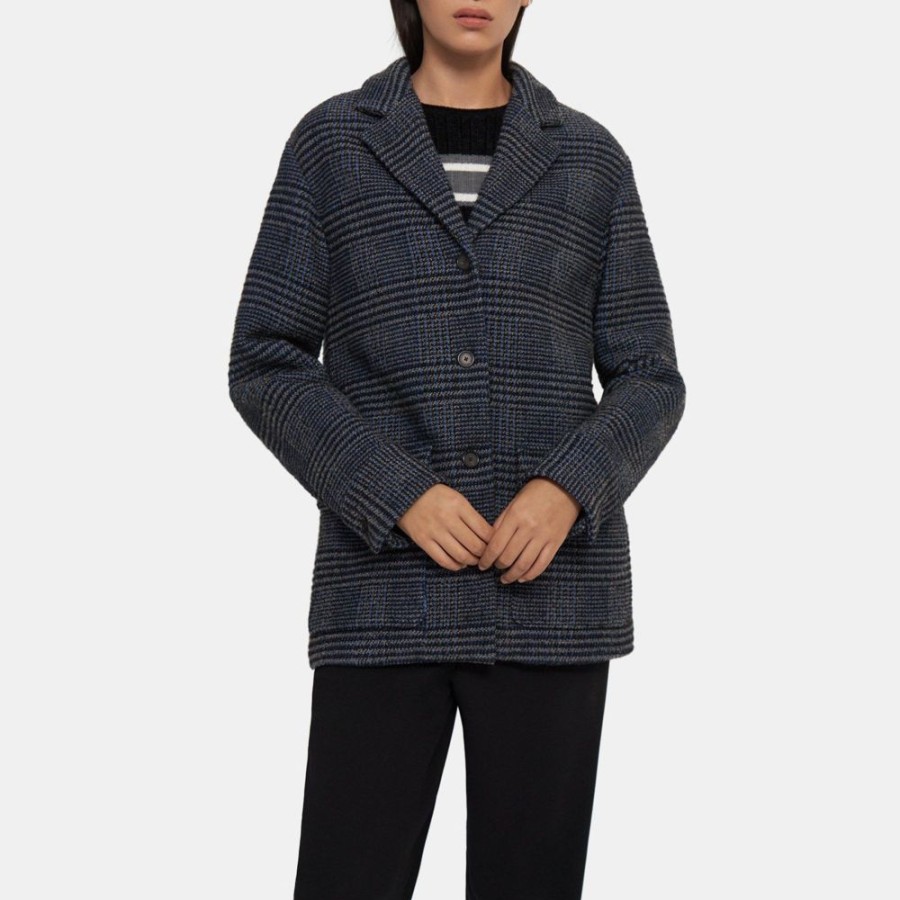 Women Theory Outlet | Chore Jacket In Tweed Grey Multi