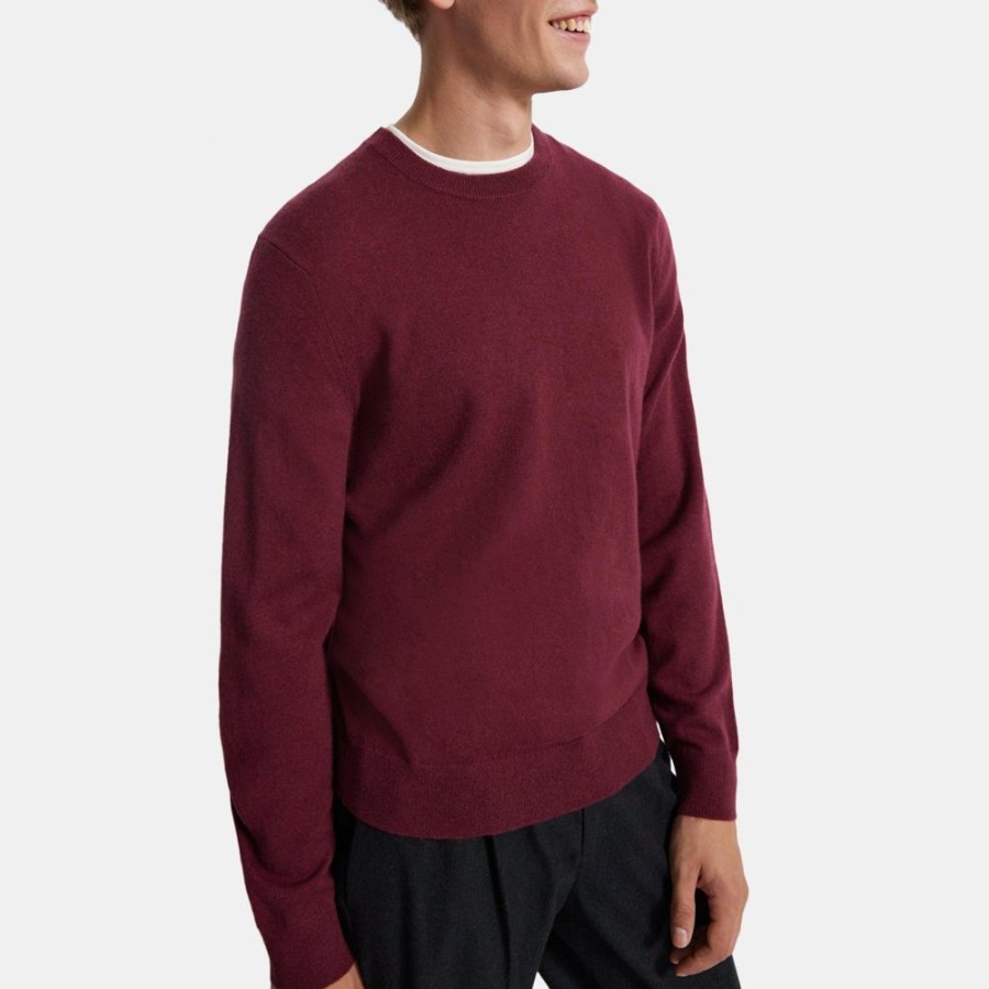 Men Theory Outlet | Crewneck Sweater In Cashmere Wine