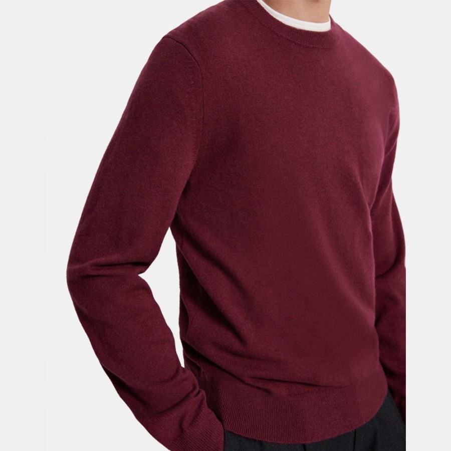 Men Theory Outlet | Crewneck Sweater In Cashmere Wine