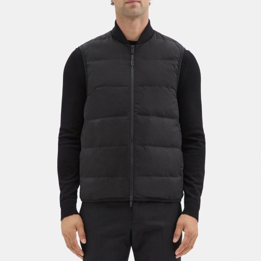 Men Theory Outlet | Puffer Vest In City Poly Black