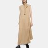 Women Theory Outlet | Tiered Georgette Dress Wheat