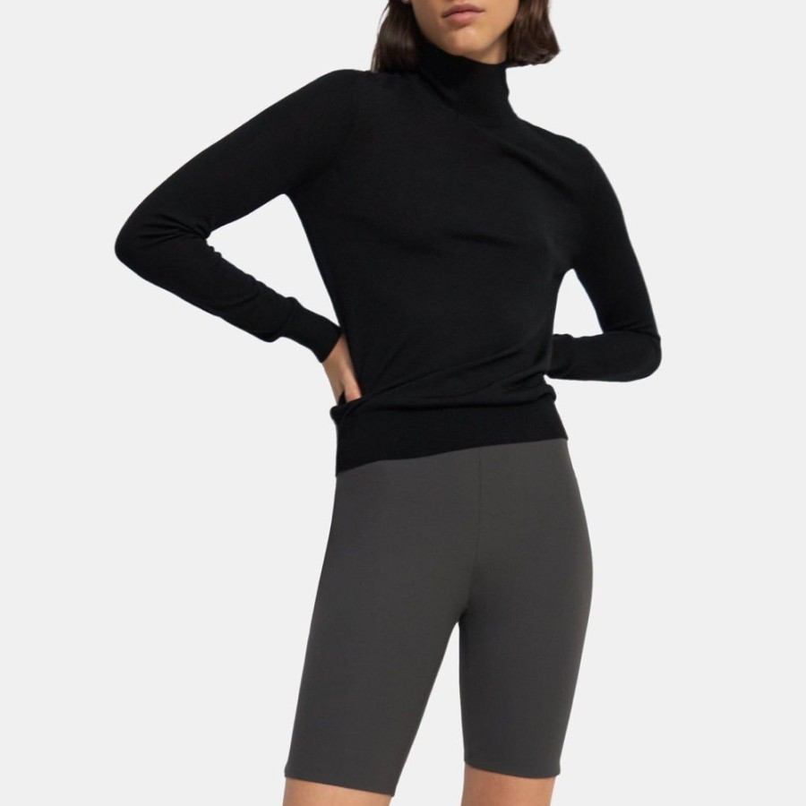 Women Theory Outlet | Biker Short In Scuba Greystone