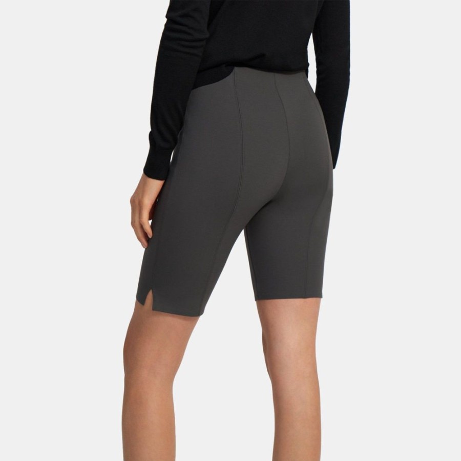 Women Theory Outlet | Biker Short In Scuba Greystone