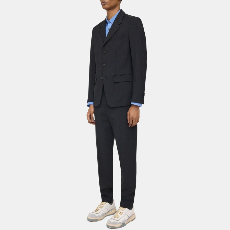 Men Theory Outlet | Three-Button Blazer In Wool Gabardine Black