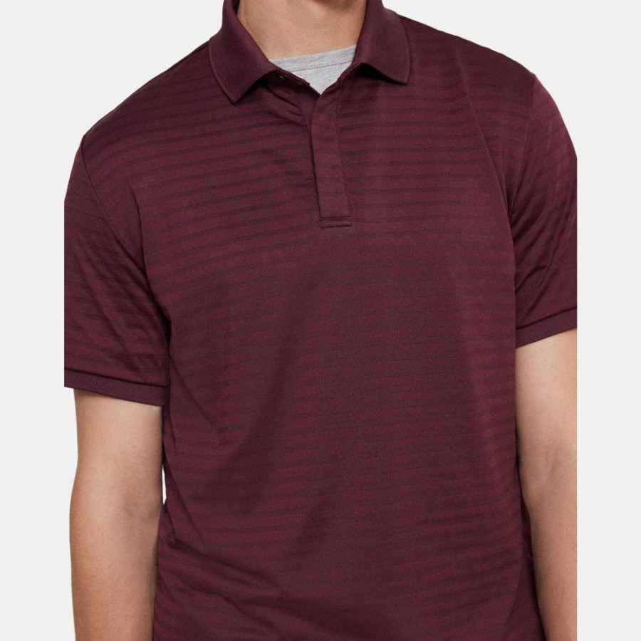 Men Theory Outlet | Polo Shirt In Stretch Jersey Wine/Dk Wine