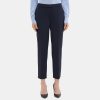 Women Theory Outlet | Cropped Slim Pull-On Pant In Crepe Deep Navy