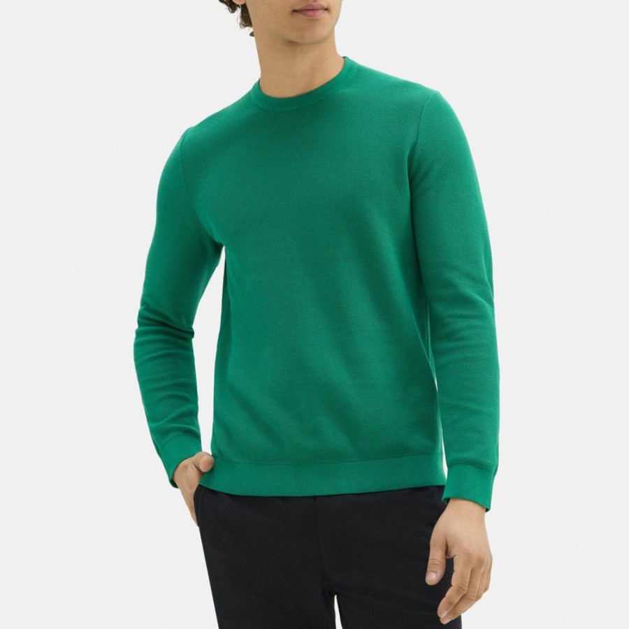 Men Theory Outlet | Crewneck Sweater In Organic Cotton Lush