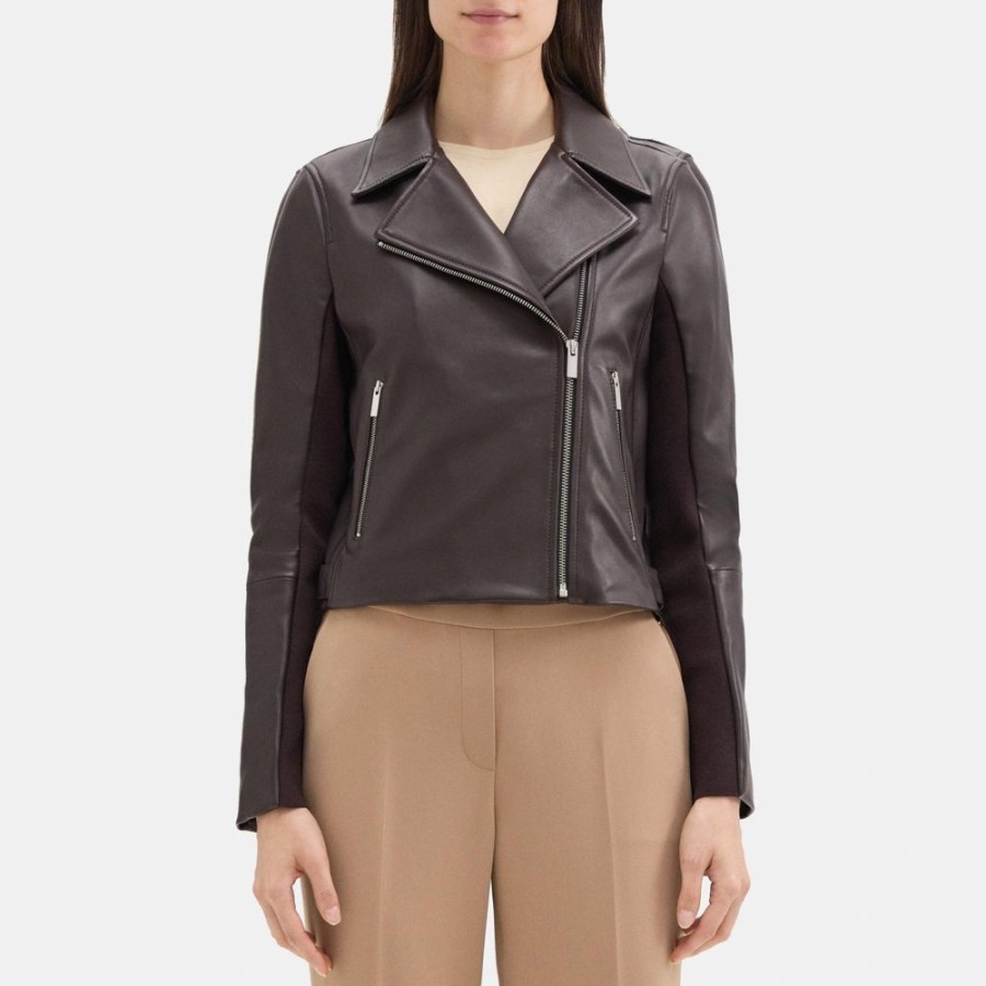 Women Theory Outlet | New Moto Jacket In Leather