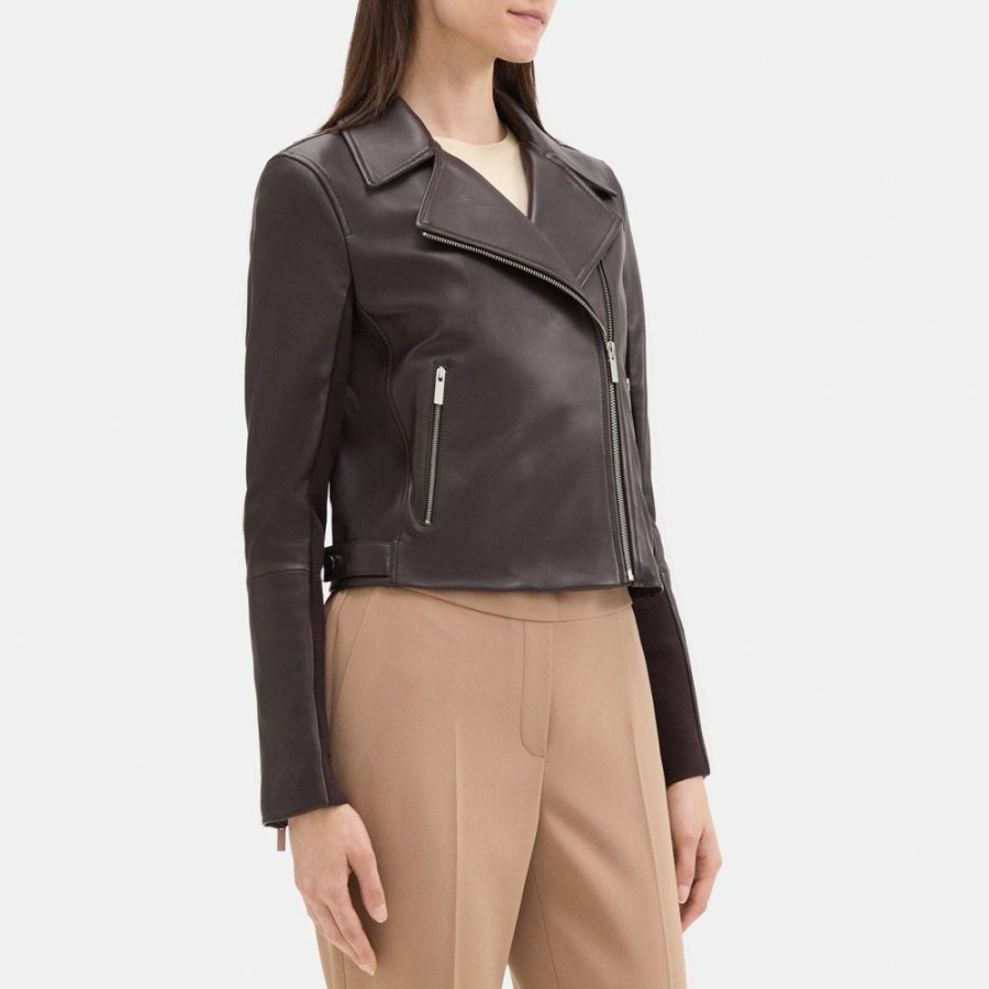 Women Theory Outlet | New Moto Jacket In Leather