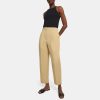 Women Theory Outlet | Pleated Carrot Pant In Stretch Cotton Twill Tuscan