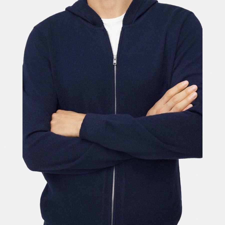 Men Theory Outlet | Full-Zip Hoodie In Cashmere Light Baltic