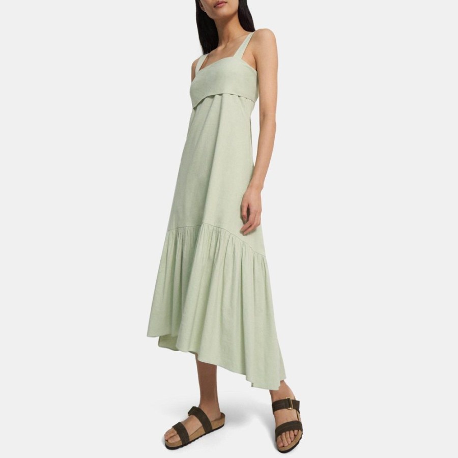 Women Theory Outlet | Tie-Back Dress In Stretch Linen