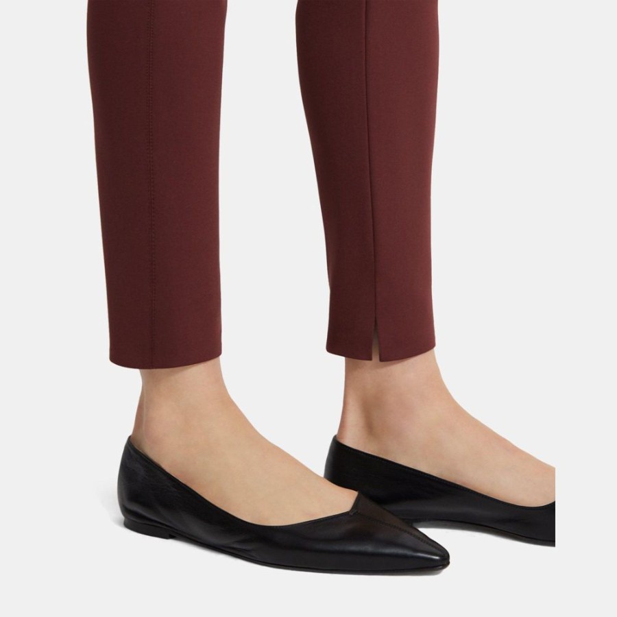 Women Theory Outlet | Skinny Legging In Scuba Oxblood