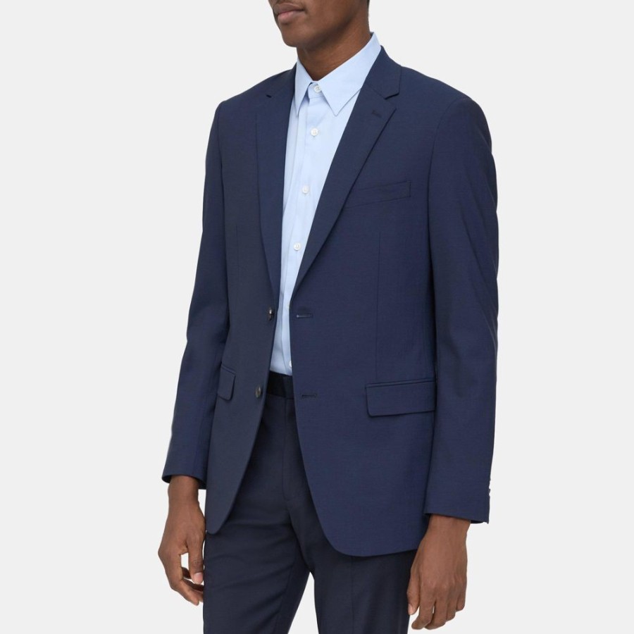 Men Theory Outlet | Wellar Blazer In Stretch Wool Royal