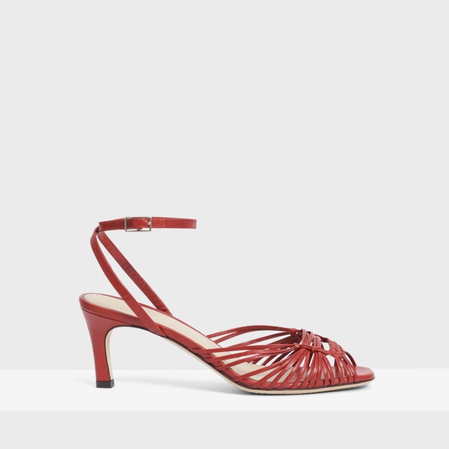 Women Theory Outlet | Hand-Braided Sandal In Leather Rust