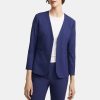 Women Theory Outlet | Open Blazer In Stretch Wool Sea Blue