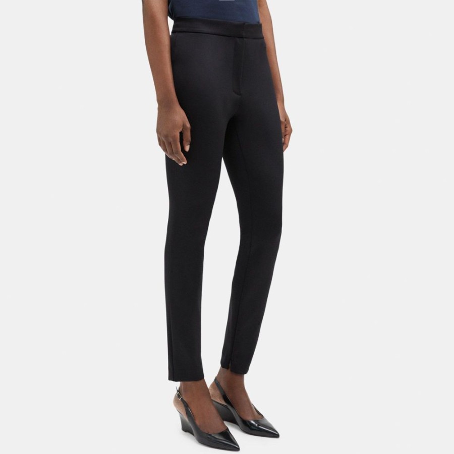 Women Theory Outlet | Slim Pant In Tech Knit Black