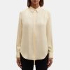 Women Theory Outlet | Relaxed Shirt In Silk Georgette Custard