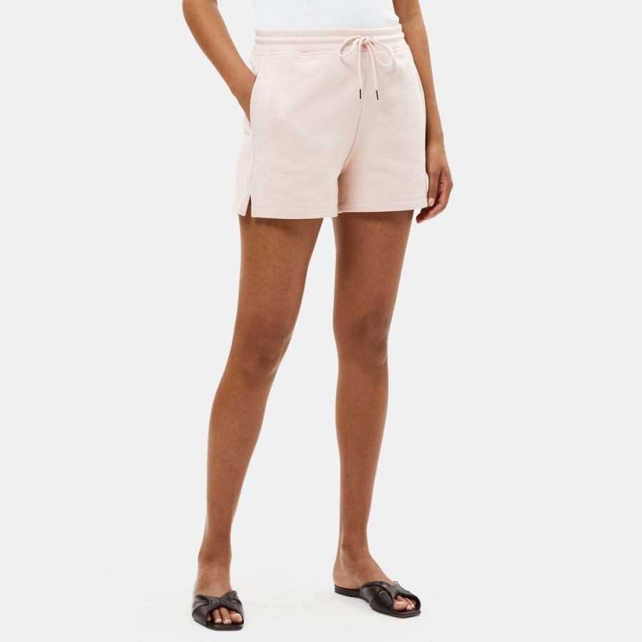 Women Theory Outlet | Pull-On Short In Cotton Terry Rosewood