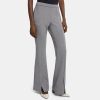 Women Theory Outlet | Slit Flared Pant In Double-Knit Jersey Grey Mel/Oat Mel