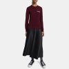 Women Theory Outlet | Knit Combo Dress Sangria/New Oatmeal/Grey