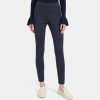 Women Theory Outlet | Legging In Grid Viscose Knit Charcoal Multi