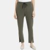 Women Theory Outlet | Slit Pull-On Track Pant In Crepe Spruce