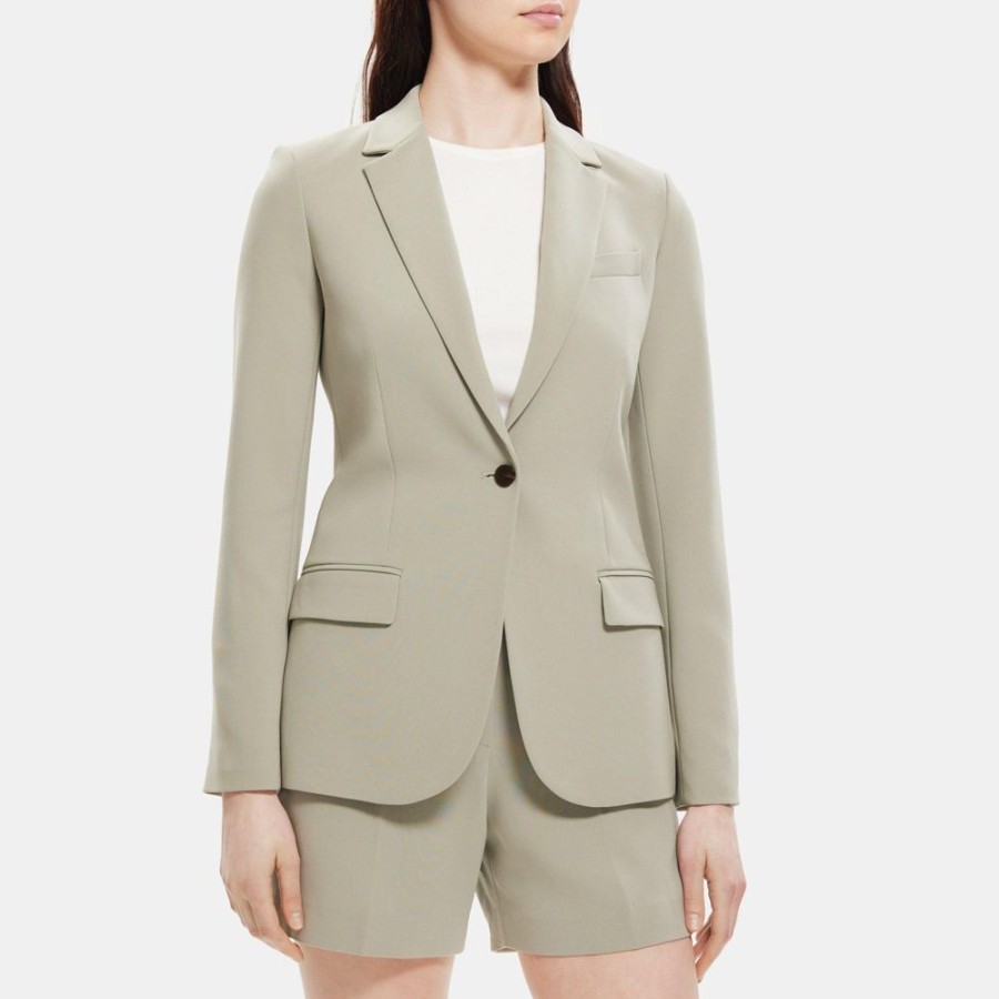 Women Theory Outlet | Fitted Blazer In Crepe