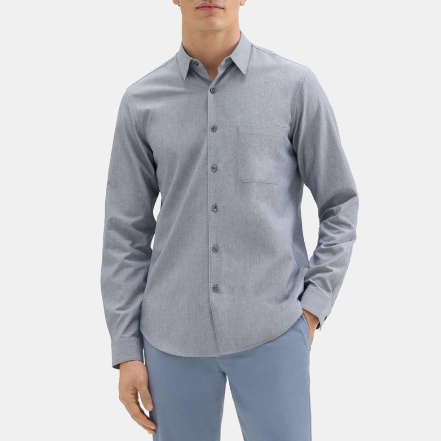 Men Theory Outlet | Long-Sleeve Shirt In Chambray