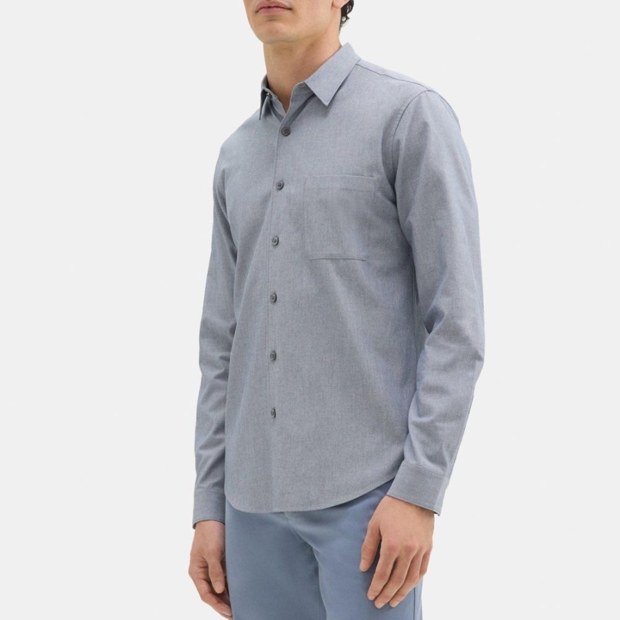 Men Theory Outlet | Long-Sleeve Shirt In Chambray