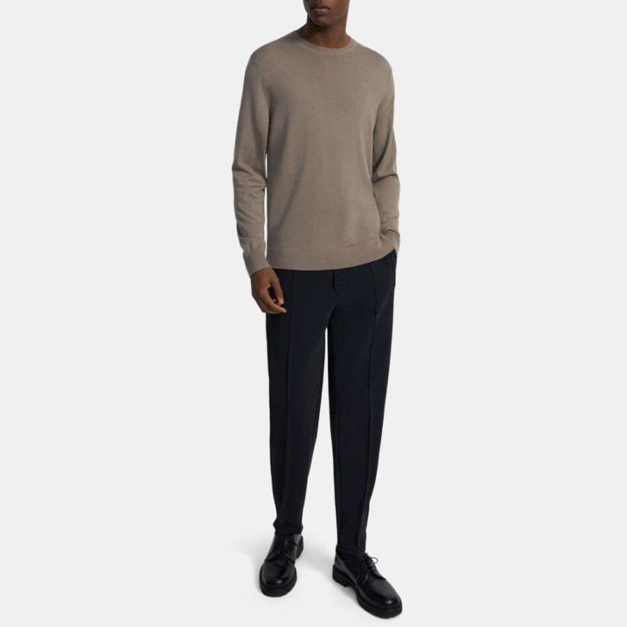 Men Theory Outlet | Crewneck Sweater In Merino Wool Tapir